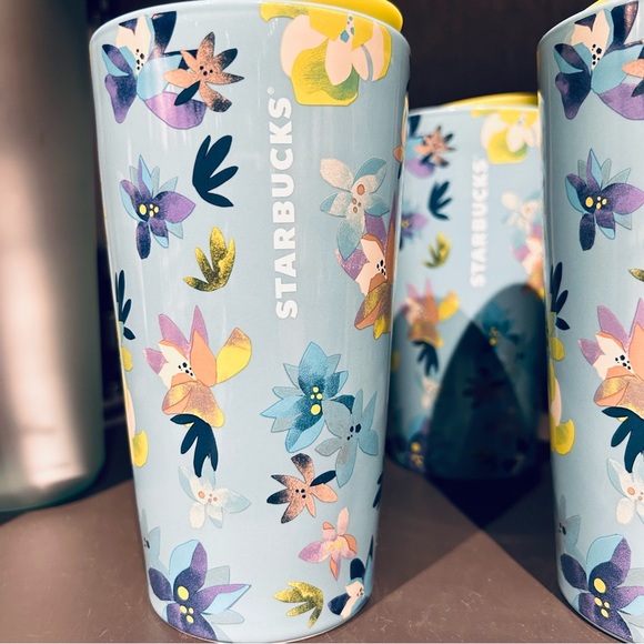Starbucks Magnolia Flower Tumbler Ceramic Hot Cup Floral Mug New Valentines 2023 - Picture 8 of 9
